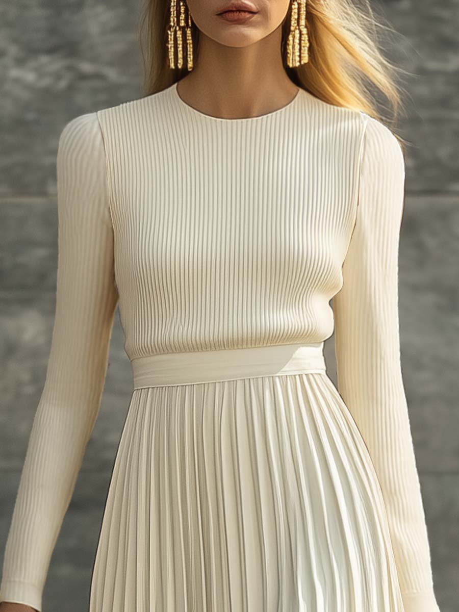 CHARLOTTE | CASUAL KNITTED SATIN DRESS