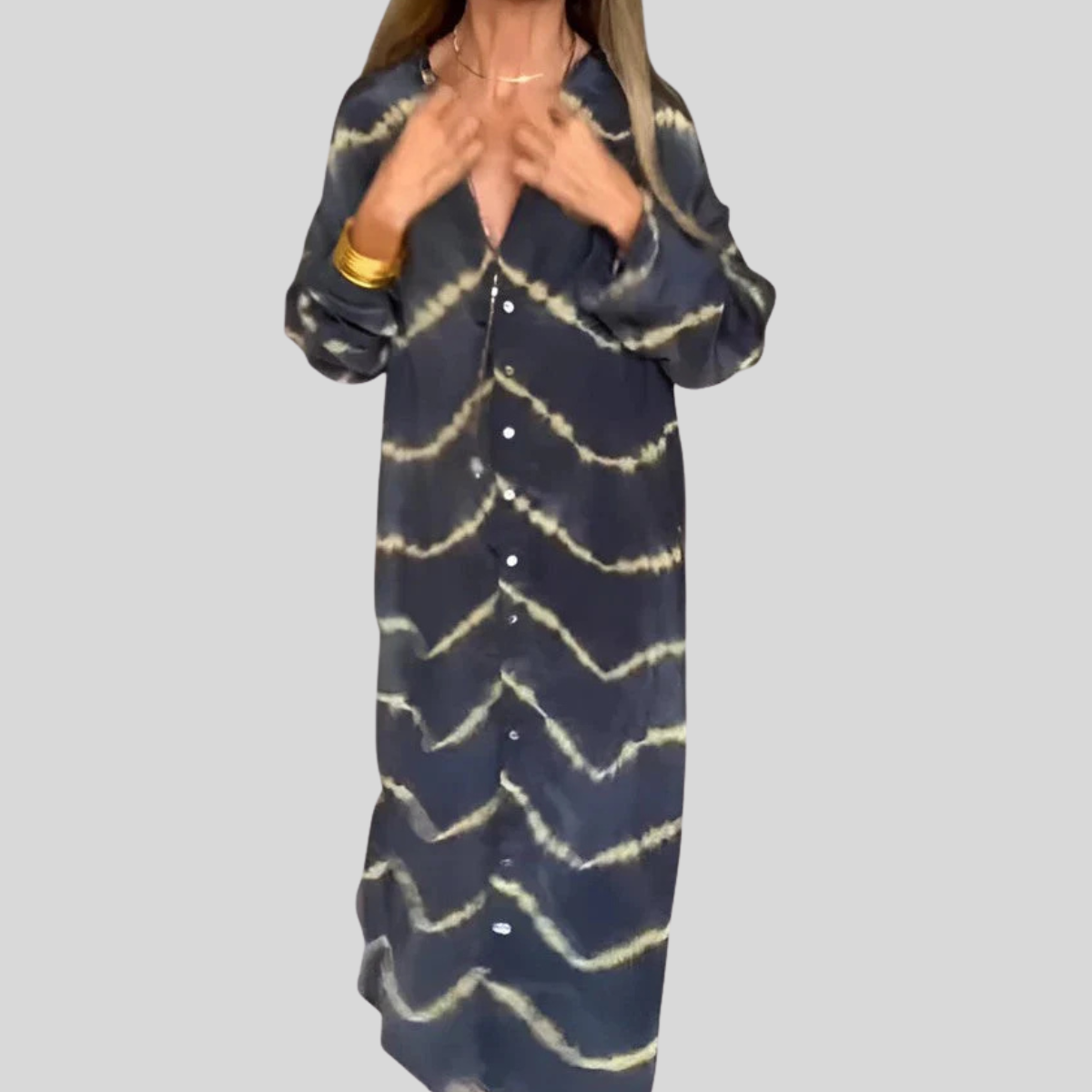 Amelie™ | Elegant Boho Striped Maxi Dress