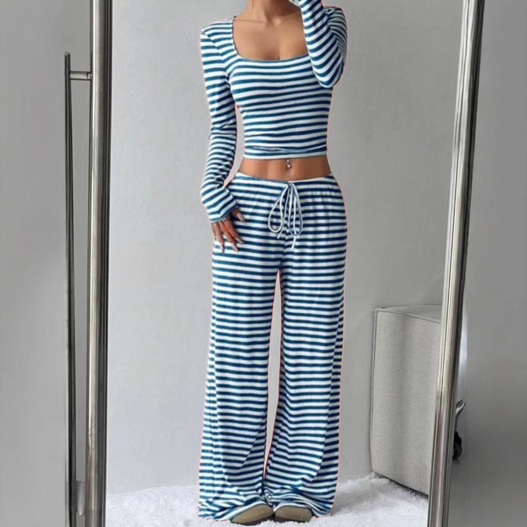 LORNA™ – Relaxed Fit Crop Top and Pant Lounge Co-ord
