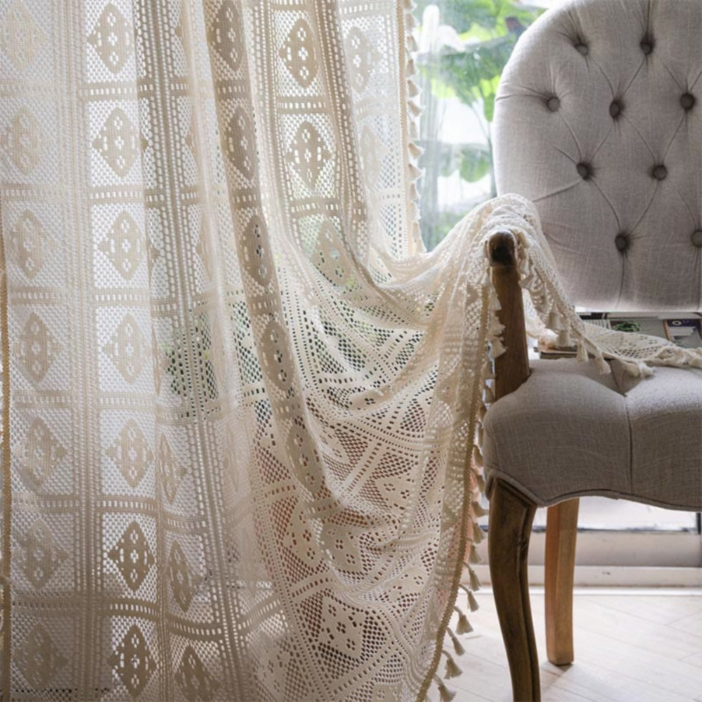 Rhombus Plaid Diamond Pattern Curtain