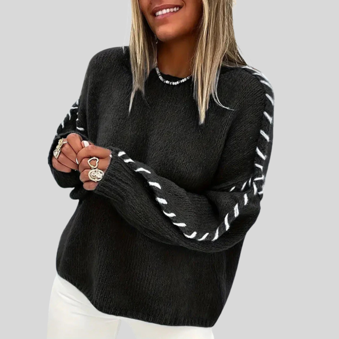 TALLY™ - Cozy Long Sleeve Round Neck Sweater