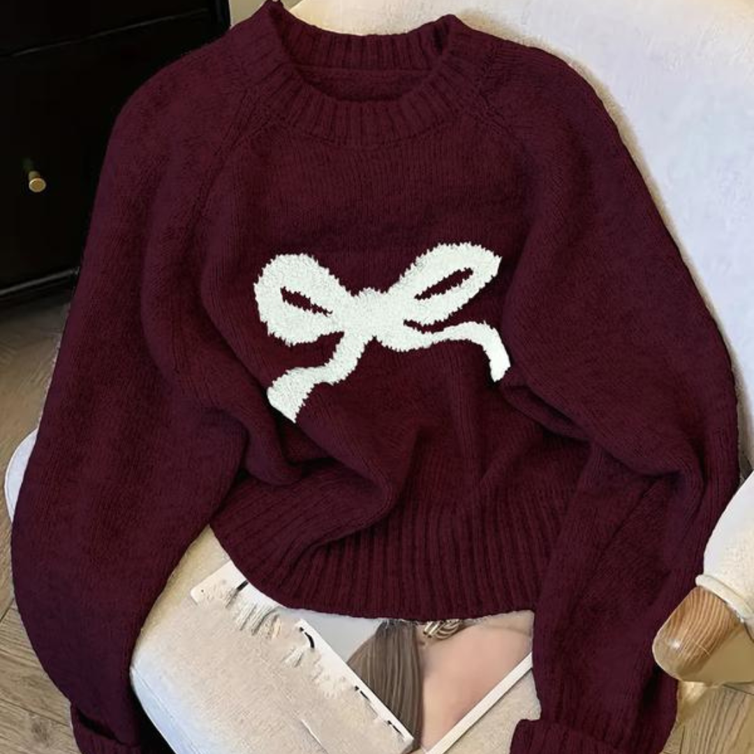 GRACIE™ - Elegant Bow Knit Sweater for Fall & Winter Fashion