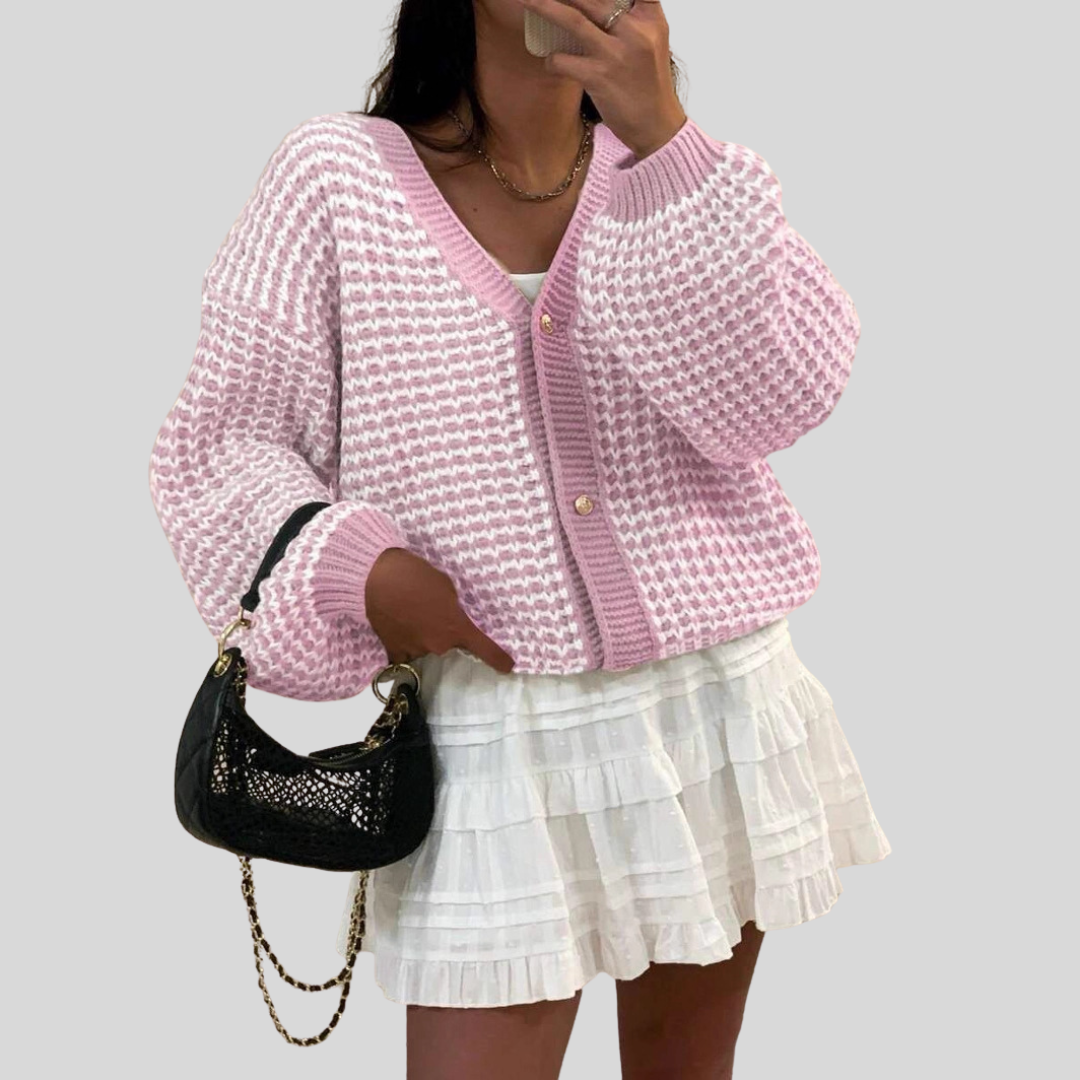 FINITY™ - Comfy V-Neck Long Sleeve Sweater Cardigan