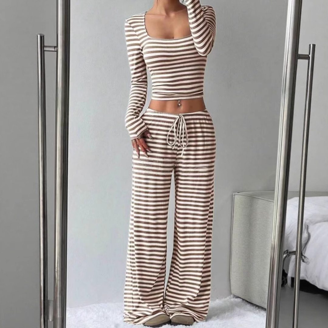 JANA™ - Relaxed Fit Crop Top and Pants Lounge Set