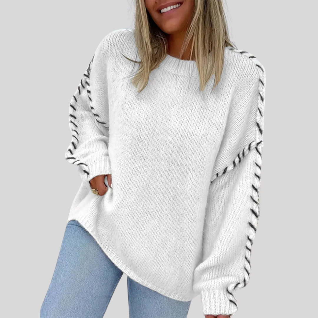 KALIYAH™ - Casual Round Neck Long Sleeve Sweater