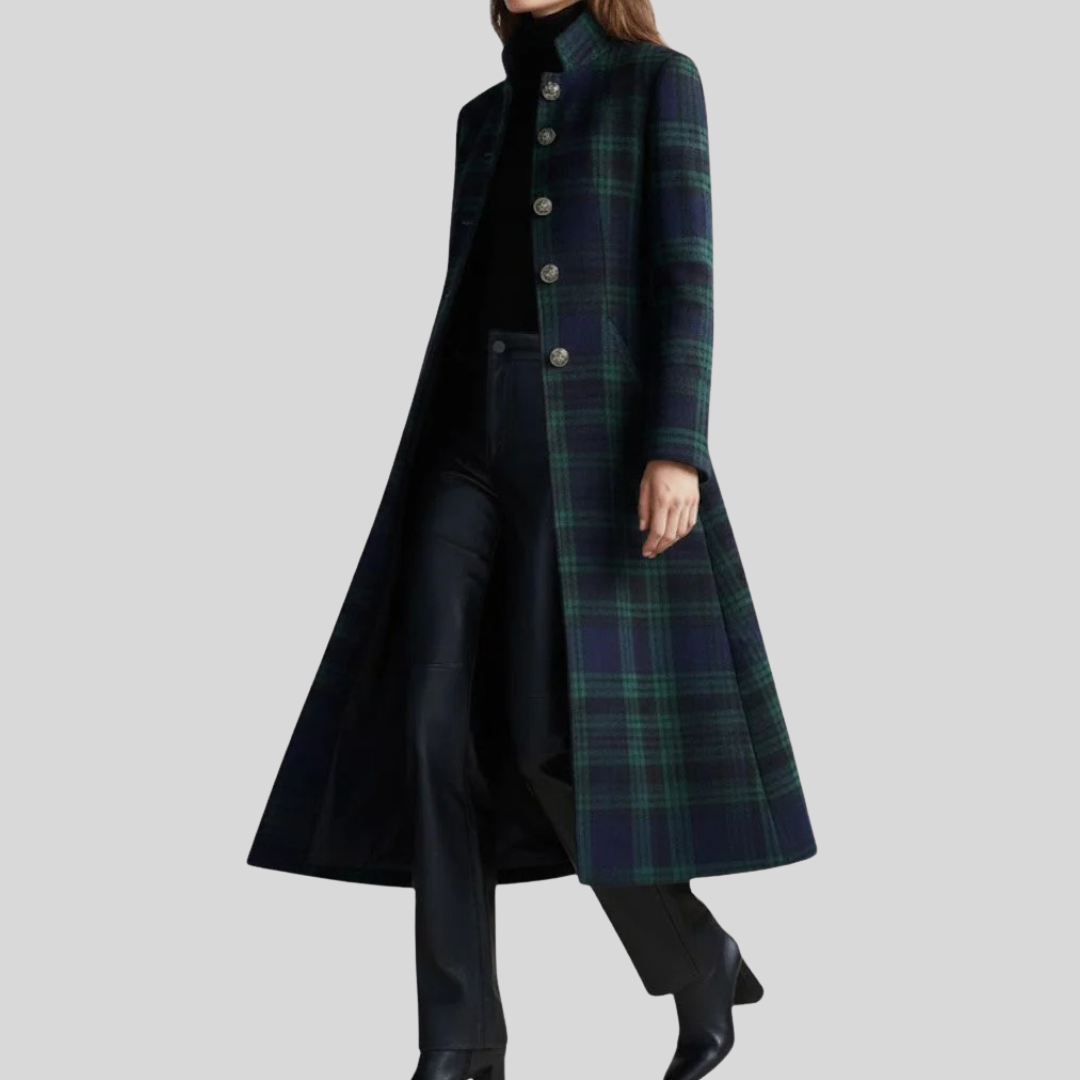 Samira - Timeless Plaid Elegant Coat