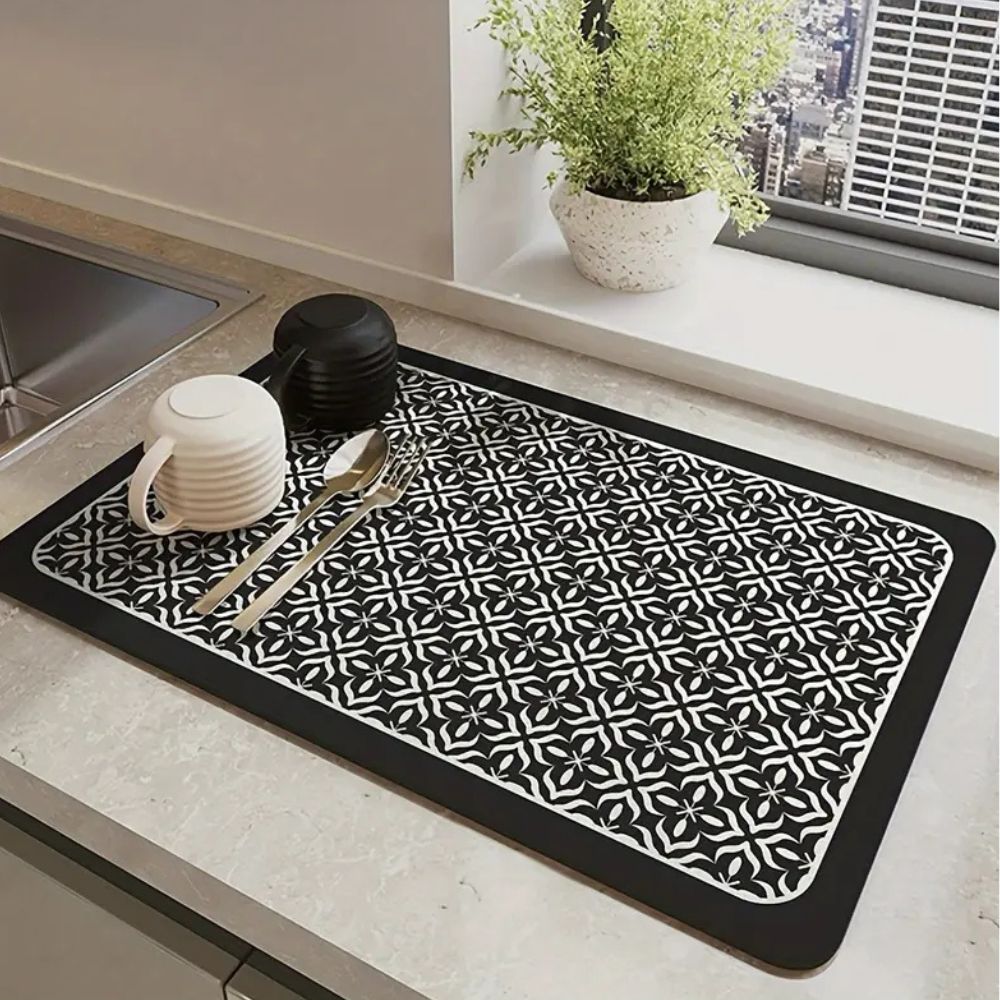 Mandala Kitchen Dish Drying Mat