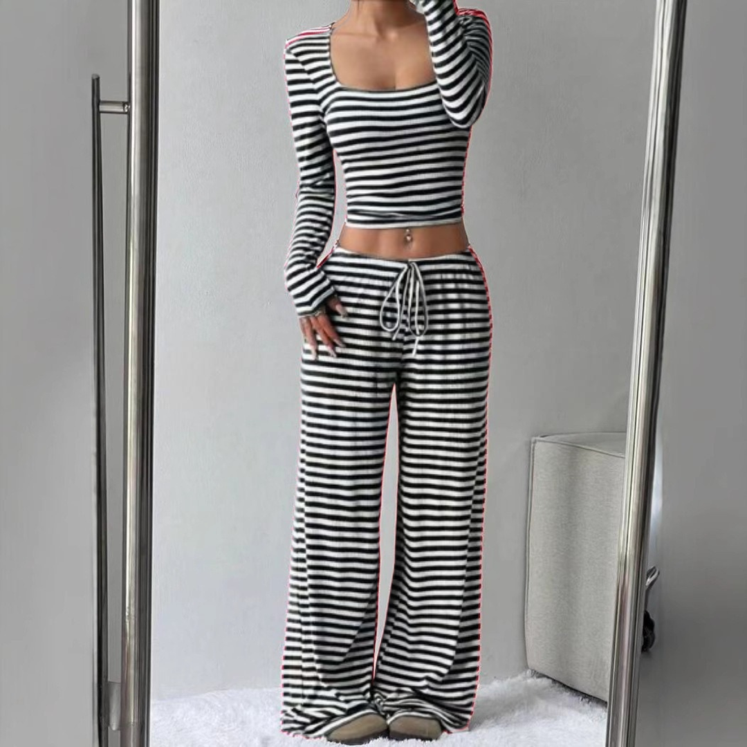LORNA™ – Relaxed Fit Crop Top and Pant Lounge Co-ord