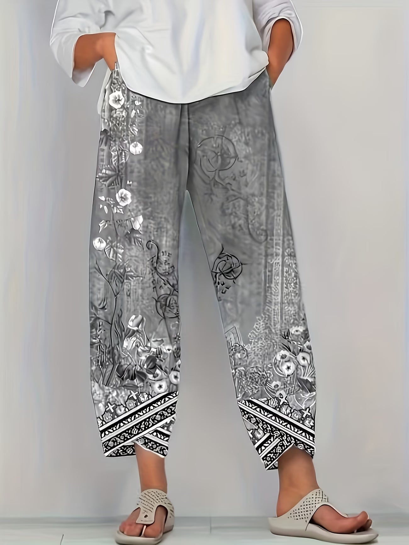 Amanda | Classic Vintage Floral Pants