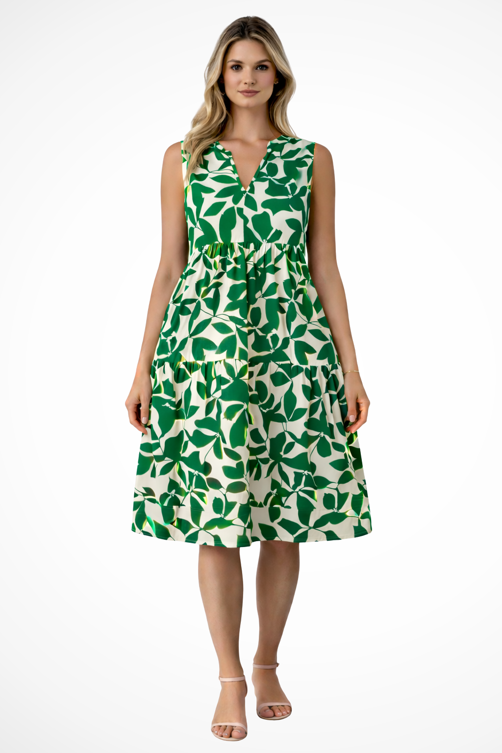 Amelia | Women's Boho V-Neck Midi Dress