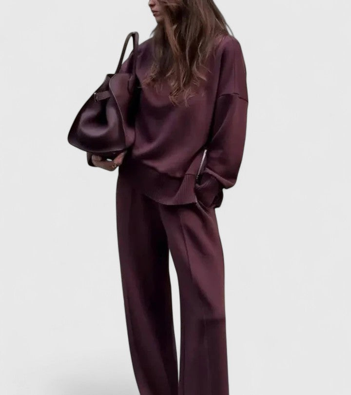 Marina | Women's Knit Two Piece Set with Pockets