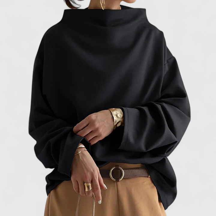Brenda | Women's High Neck Relaxed Top