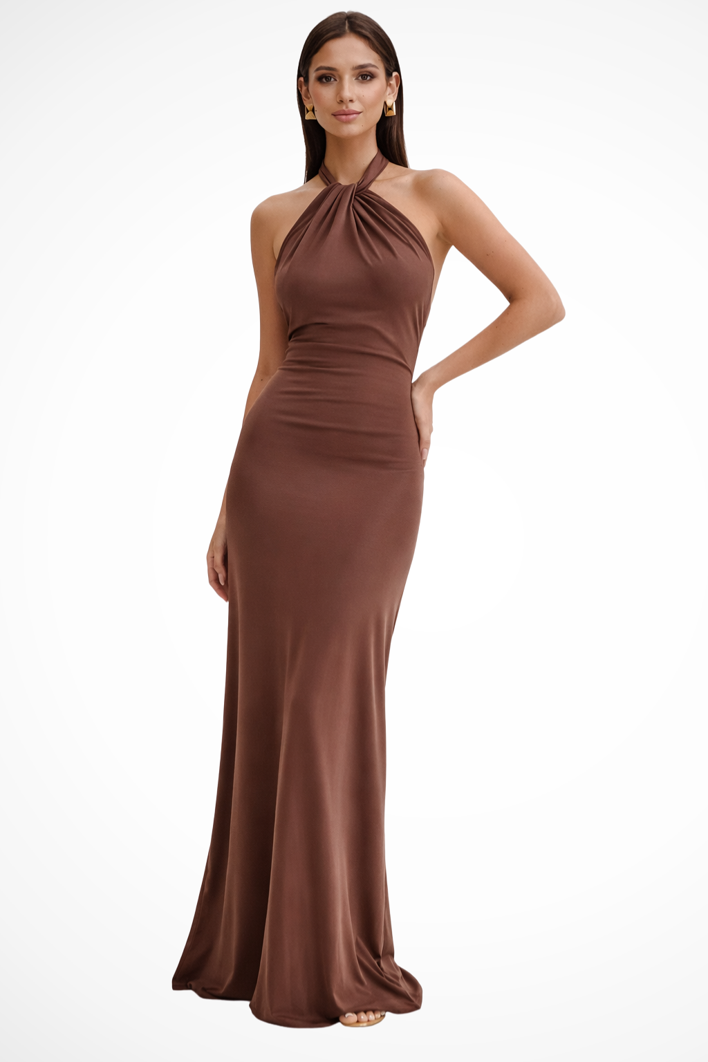 Catherine | Women's Bodycon Halter Neck Maxi Dress