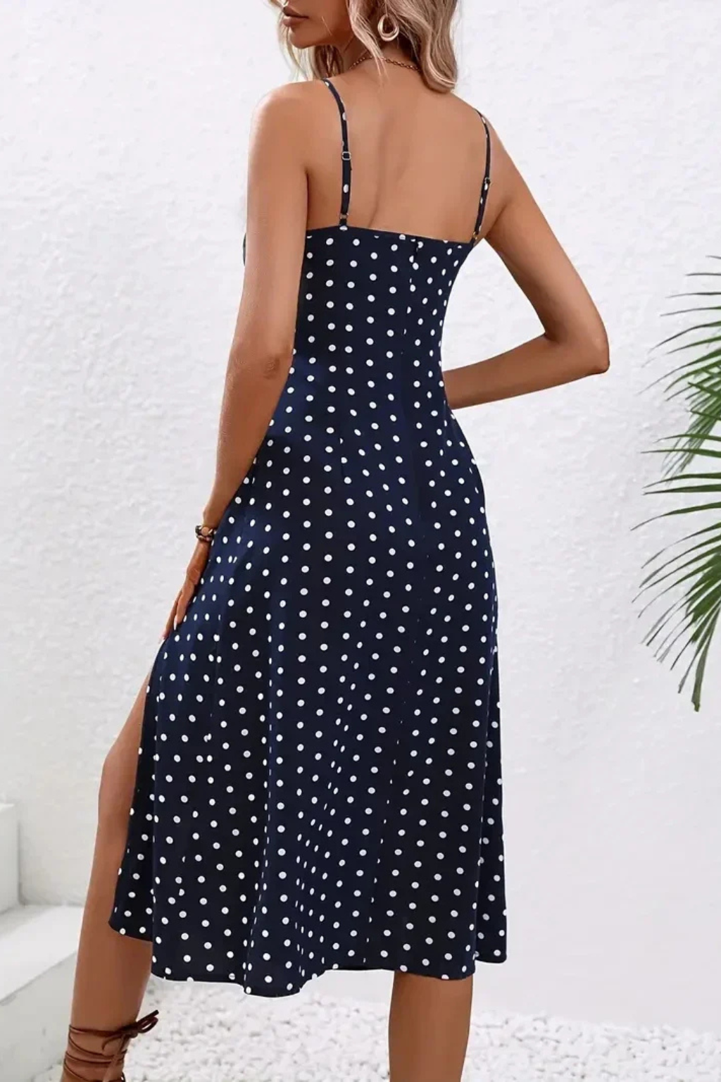 Charlotte | Women's Floral Midi Slip Dress with Slit