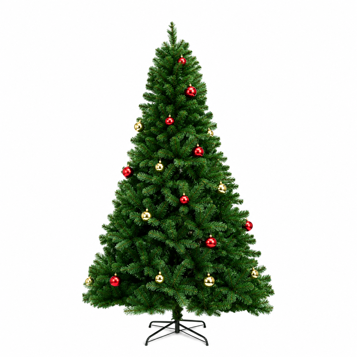 6 ft Pre-Lit Artificial Christmas Tree – Hinged Pine with Warm White Lights