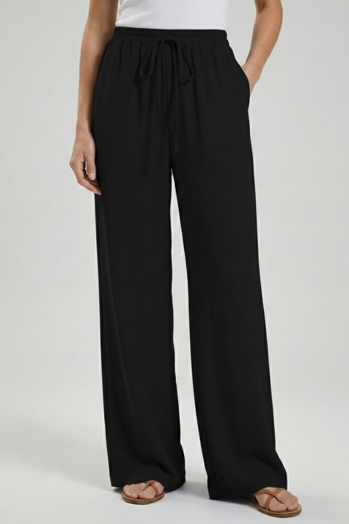 Winnie | Women's Palazzo Trousers with Drawstring Waist