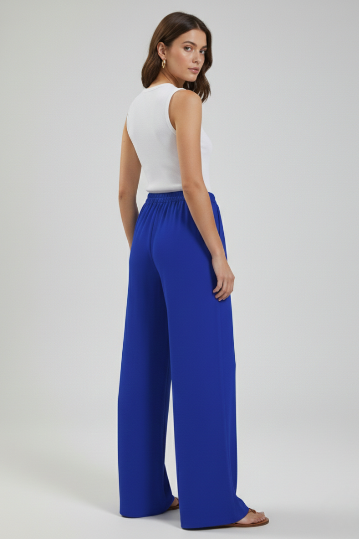 Winnie | Women's Palazzo Trousers with Drawstring Waist
