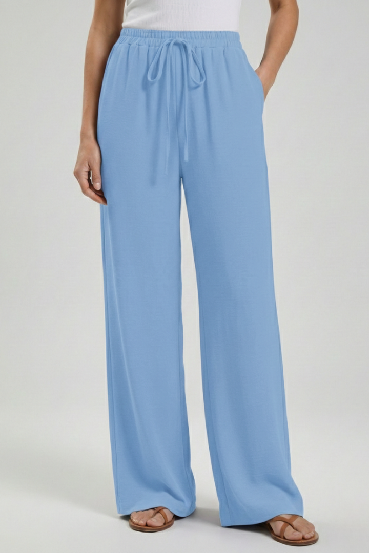 Winnie | Women's Palazzo Trousers with Drawstring Waist
