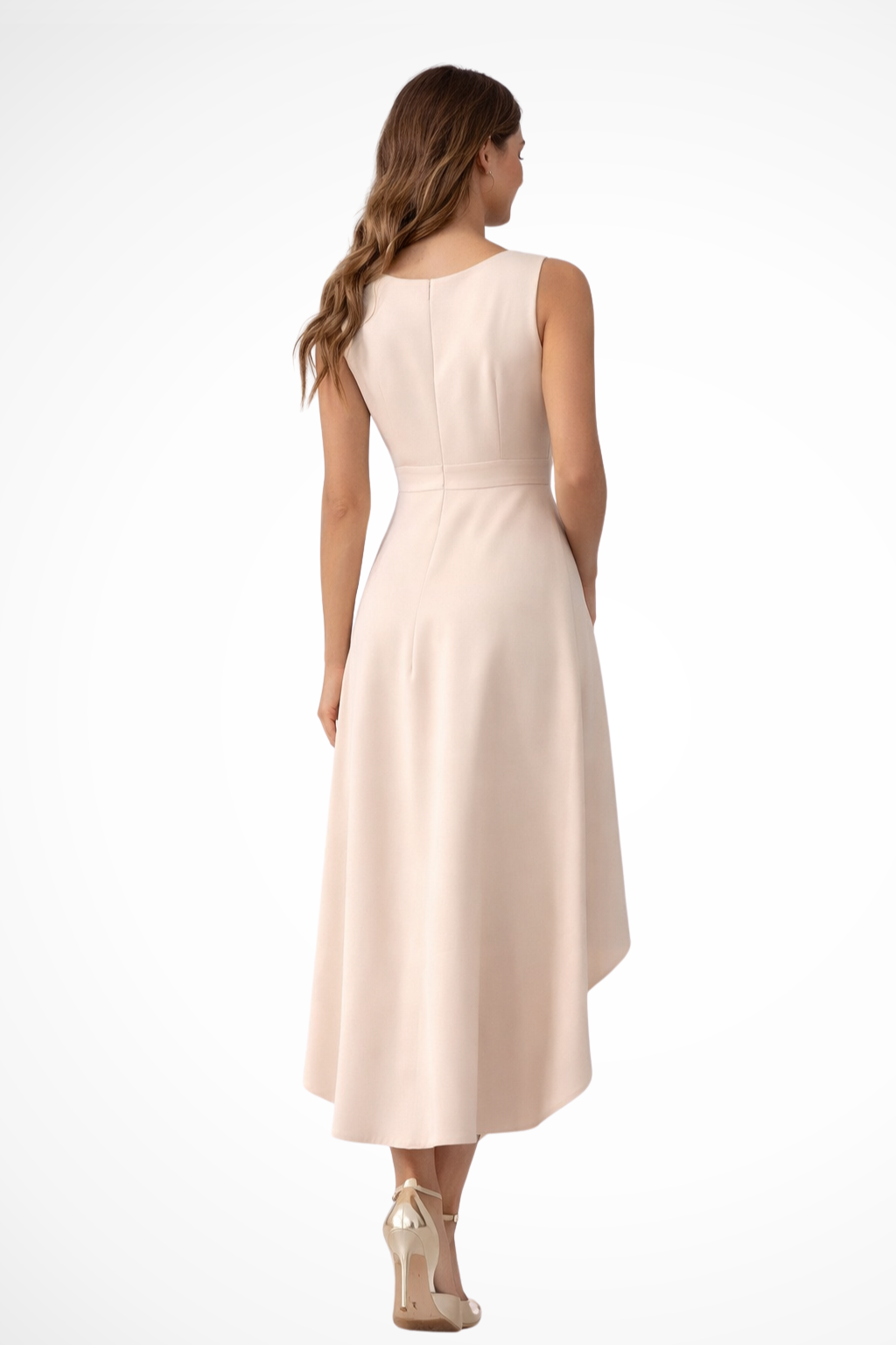 Elena | Women's Midi Wrap Dress with Asymmetric Hem