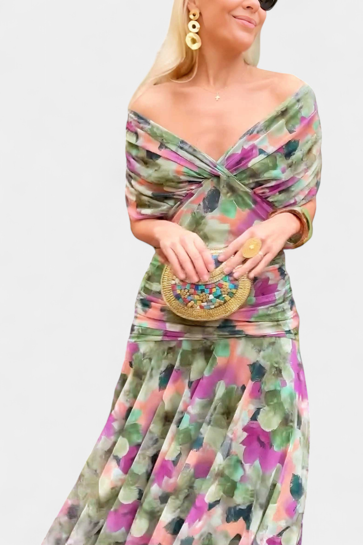 Summer | Women's Floral Maxi V-Neck Dress