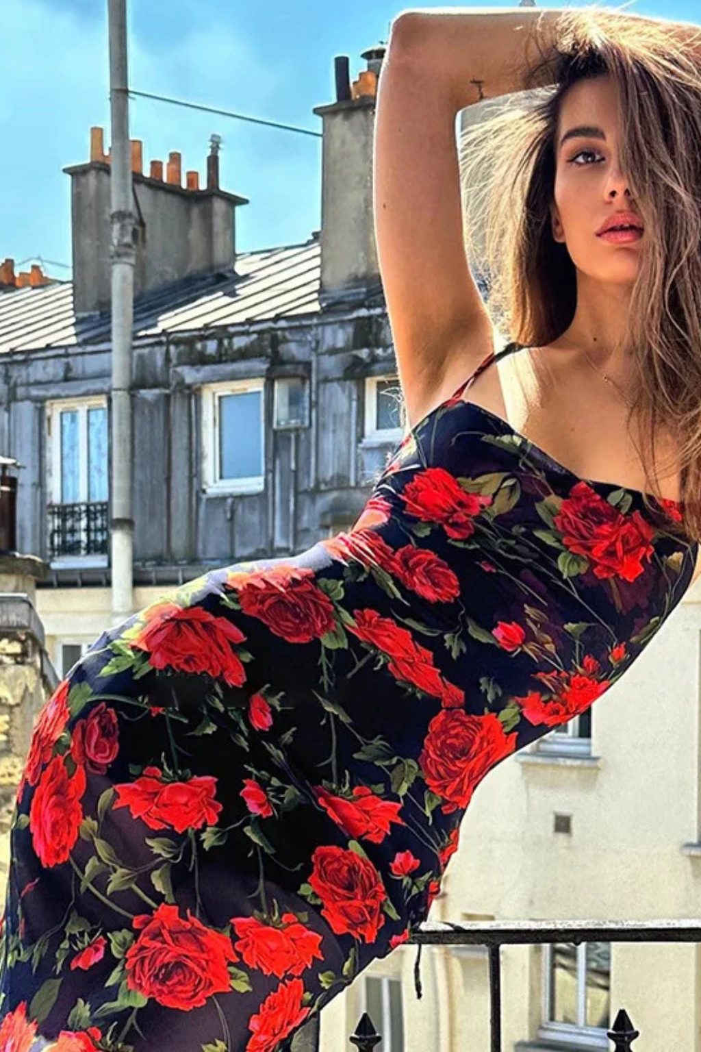 Nala | Women's Floral Spaghetti Strap Maxi Dress