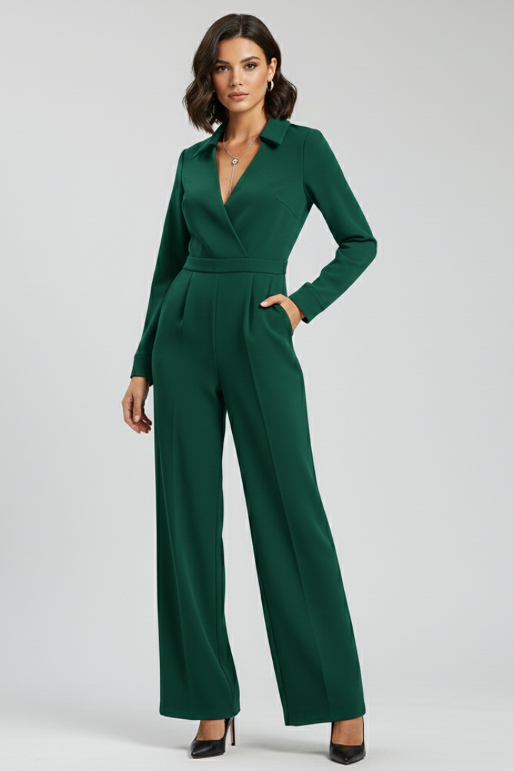 Ella | Women's Tailored Wide-Leg Jumpsuit