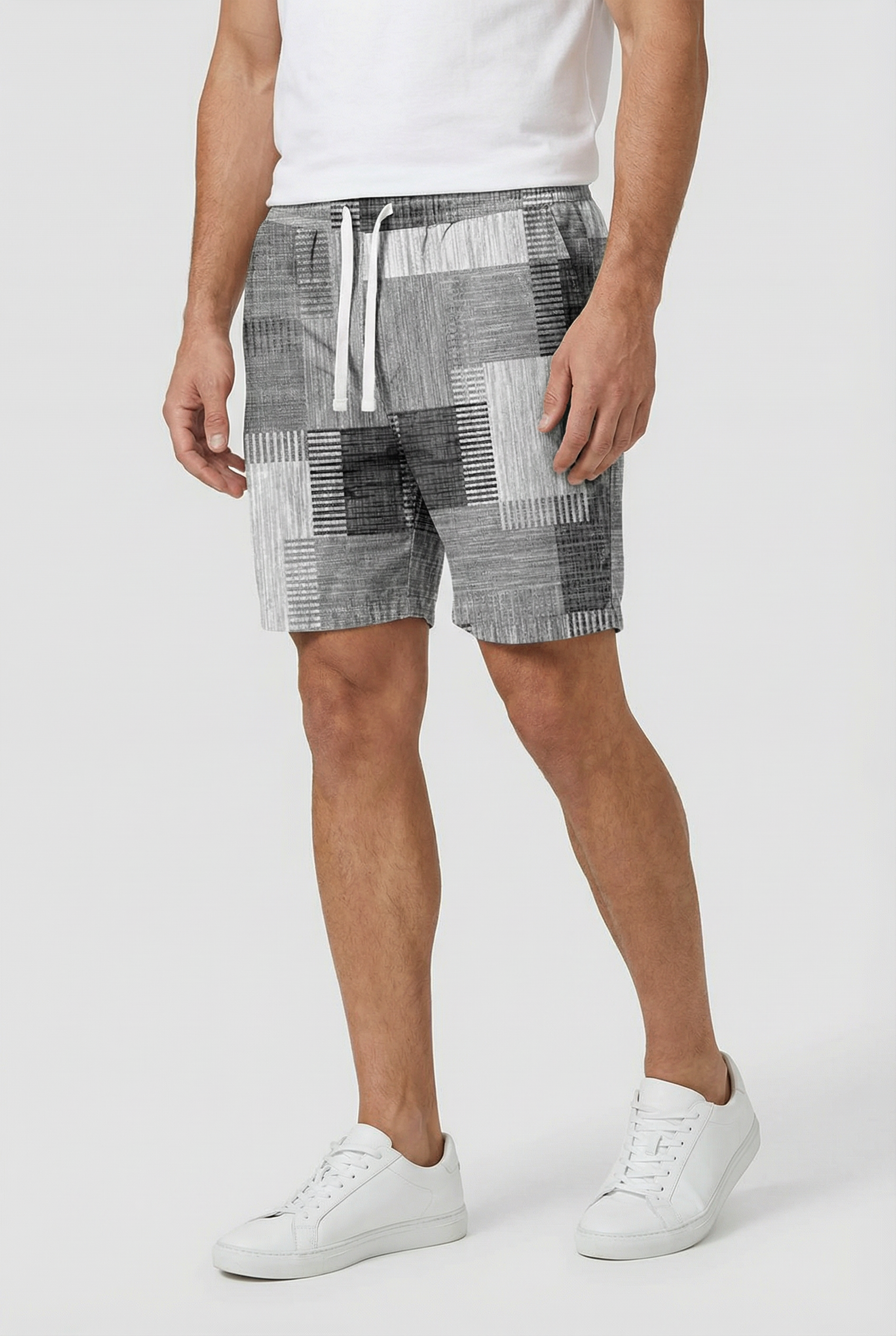 Shawn | Men's Board Shorts Plaid Color Block Design