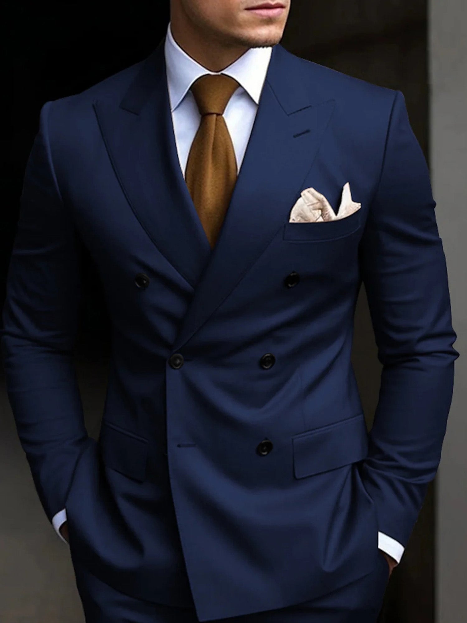 Daniel | Men's Suit Cotton Blend Double Breasted Design