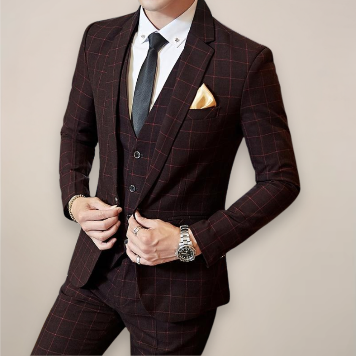 Graham | Men's Suit Plaid Three Piece for Spring