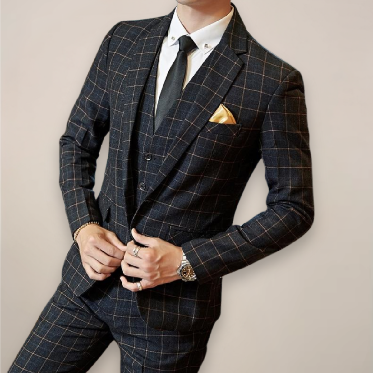 Graham | Men's Suit Plaid Three Piece for Spring