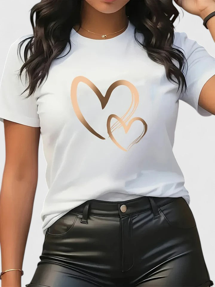 Ivy | Women's Relaxed Fit Heart Graphic T-Shirt