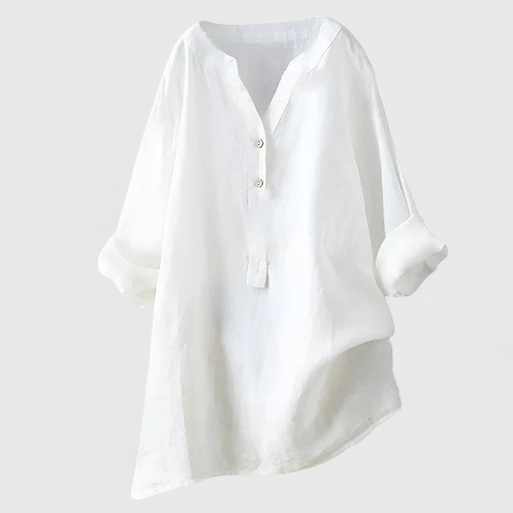 Lara | Women's Lightweight V-Notch Button-Front Shirt