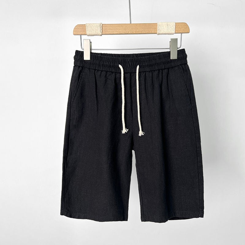 Leonard | Men's Casual Cotton-Linen Blend Shorts