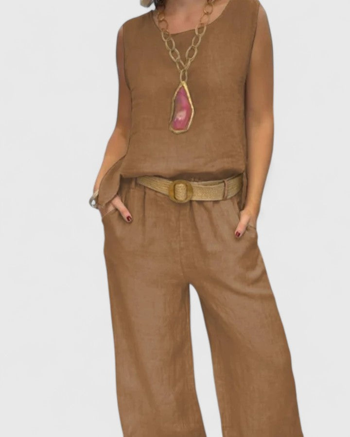 Tia | Women's Loungewear Two-Piece Wide-Leg Set