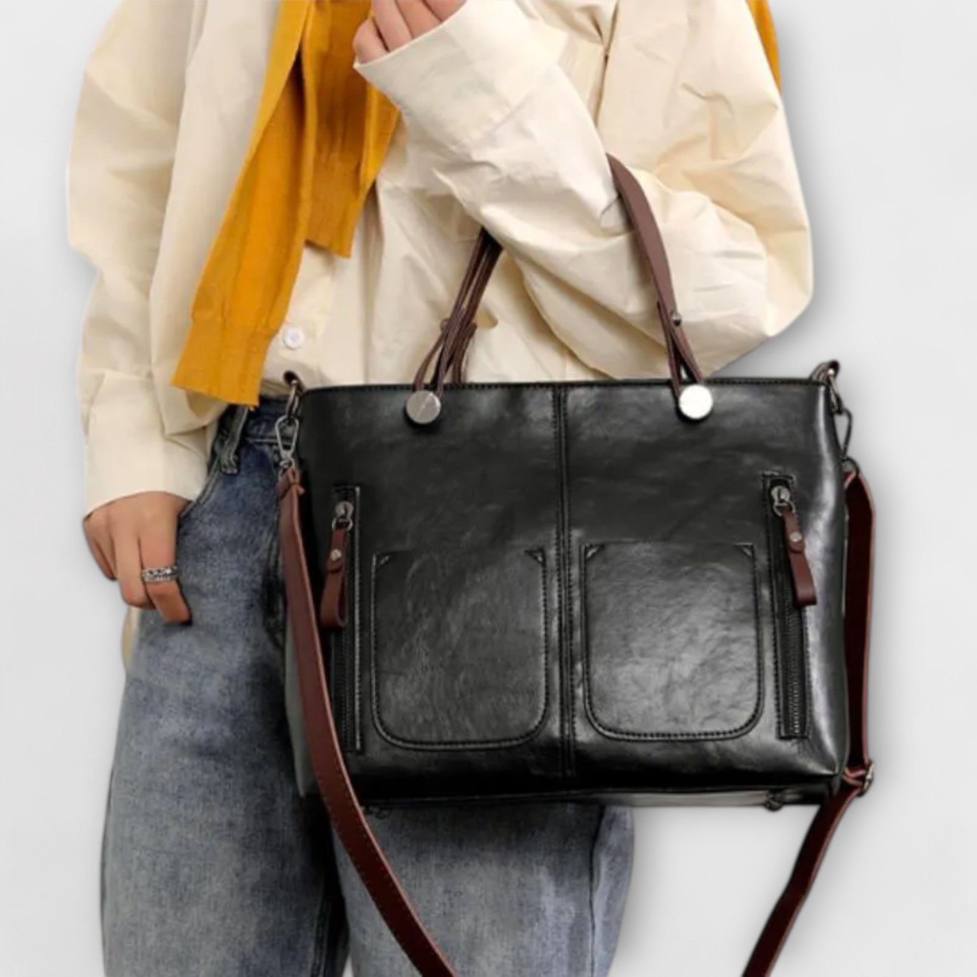 Lora Collection | Leather Tote Bag with Spacious Design | Versatile Style for Any Occasion