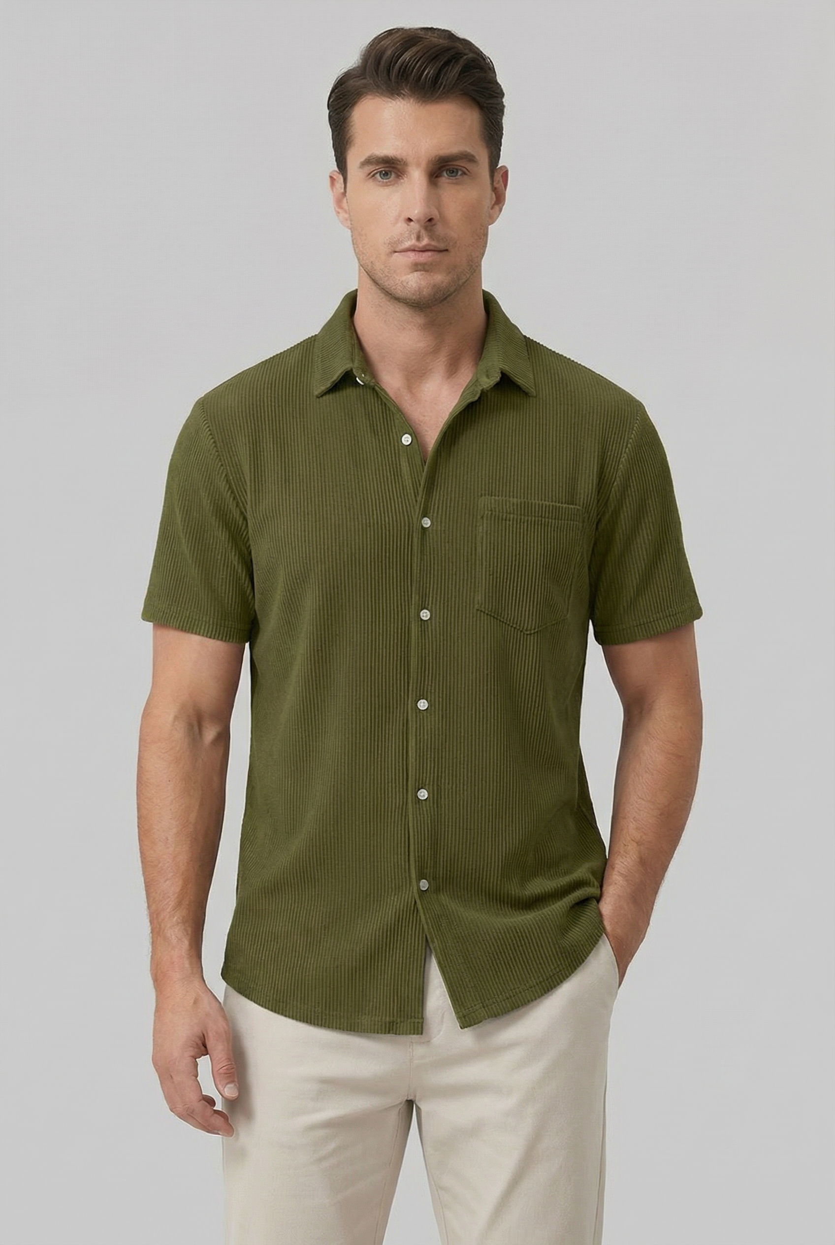 Austin | Men's Lightweight Striped Short Sleeve Shirt