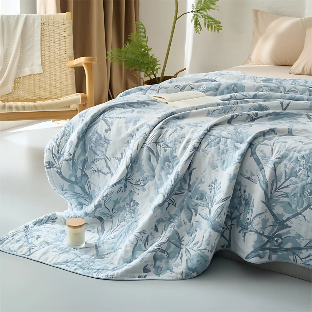 Mirel All-Season Cotton Floral Blanket