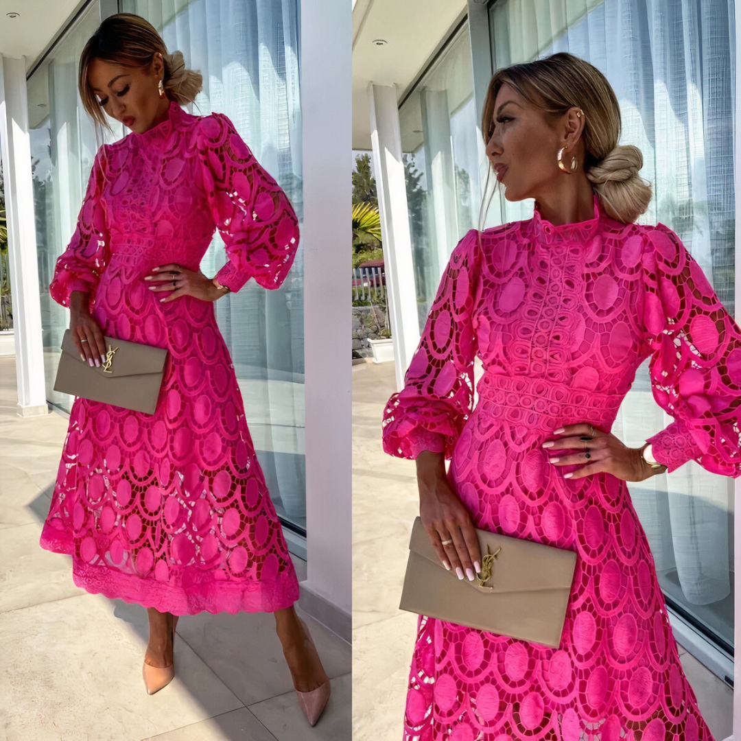 NOA™ – Delicate Lace Midi Dress