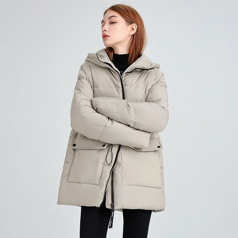GWYNETH™ - Comfy Zip-Up Hooded Puffer Jacket