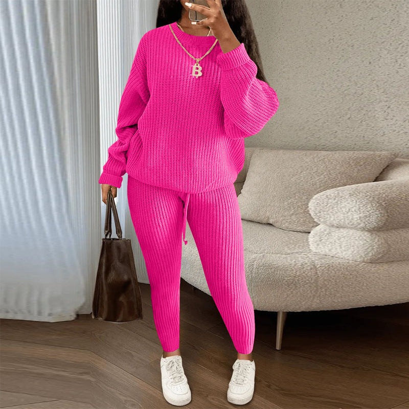 TAMA™ - Cozy Long Sleeve Sweater and Drawstring Pants Set