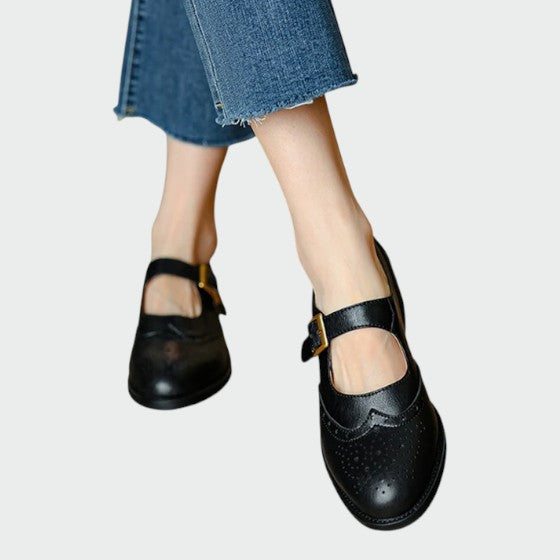 Olivia | Women's Leather Oxford Mary Jane Shoes