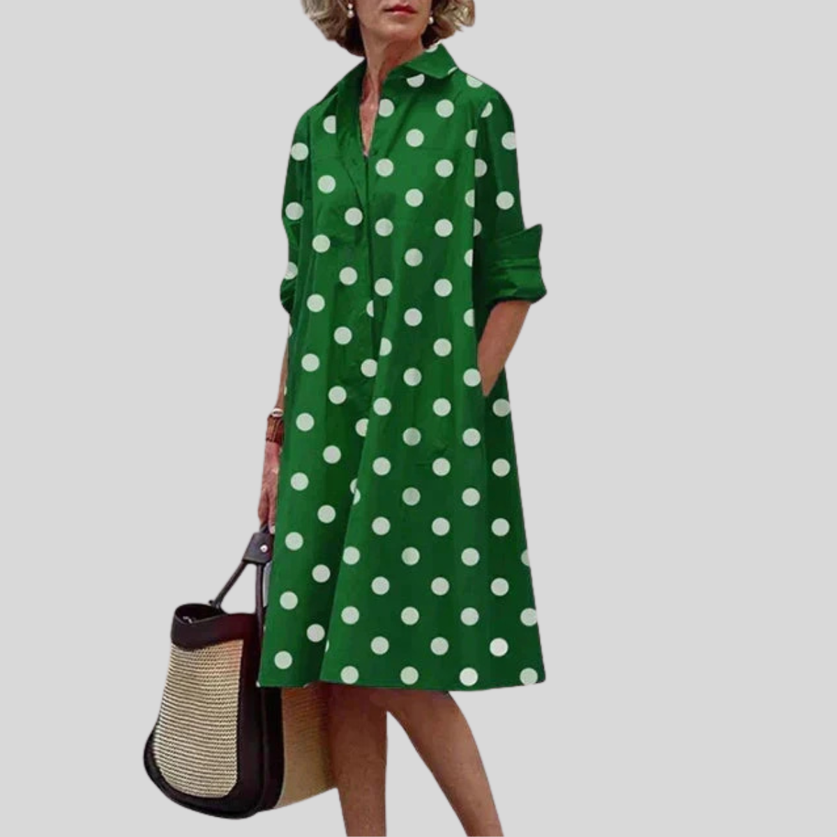 Paige | Women's Casual Knee-Length Dress with Pockets