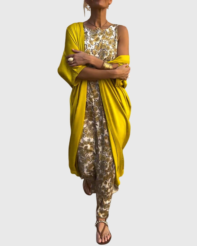 Sasha | Women's Elegant Two-Piece Set with ¾ Sleeves
