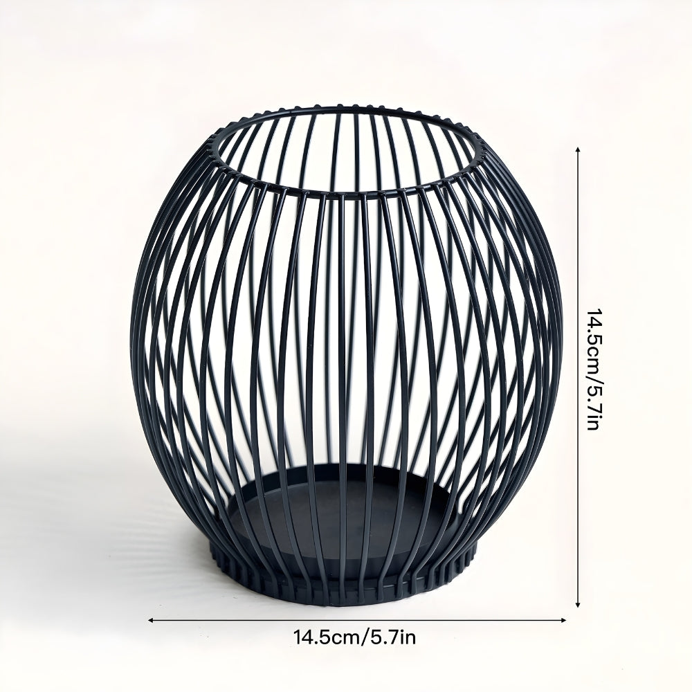 Wireframe Sleek Iron Candle Holder