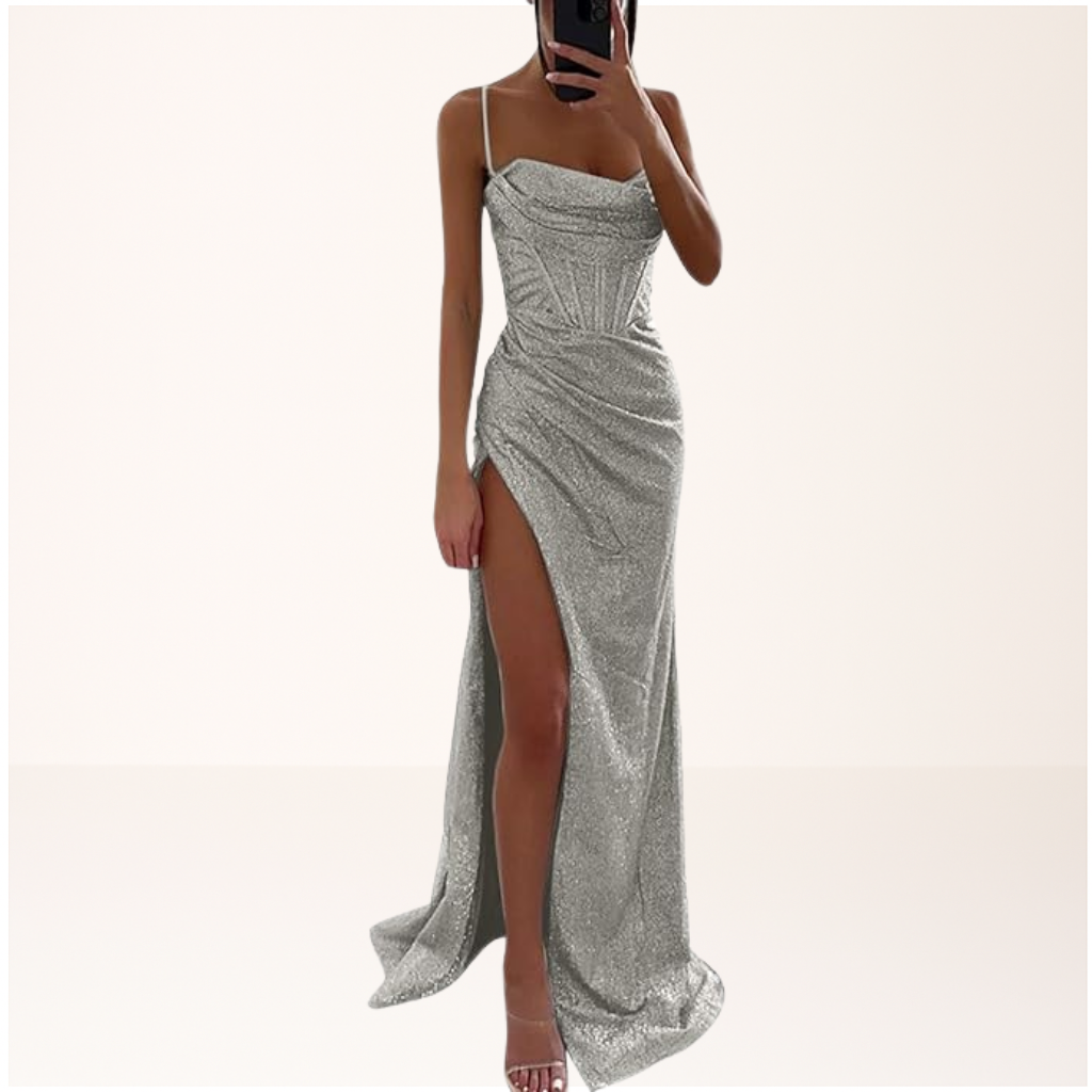 Harryte | Sequin Evening Maxi Dress