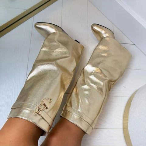 SORAYA™ - Metallic Leather Boots