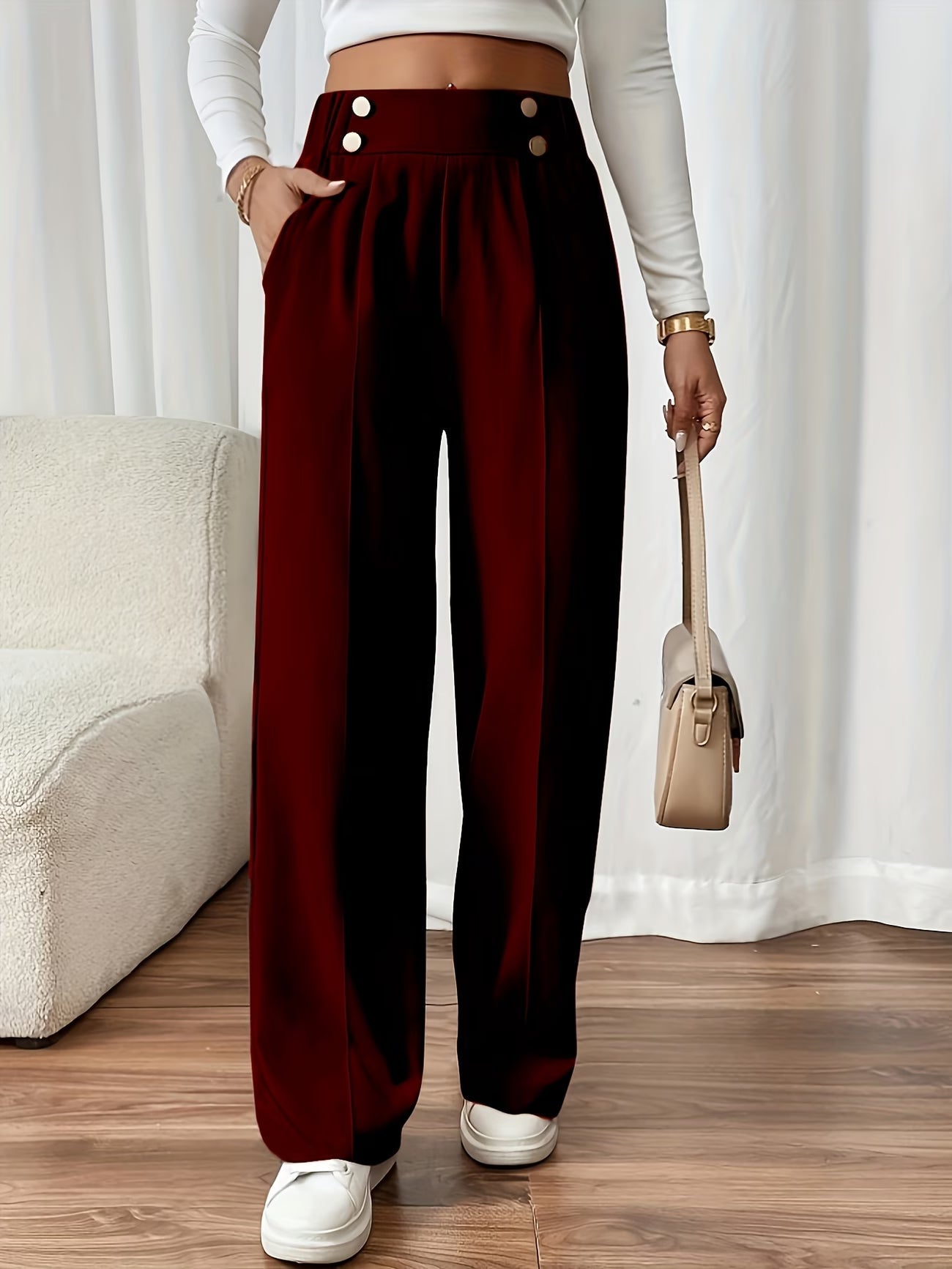 Emillia | Elegant Straight-Leg Office Pants