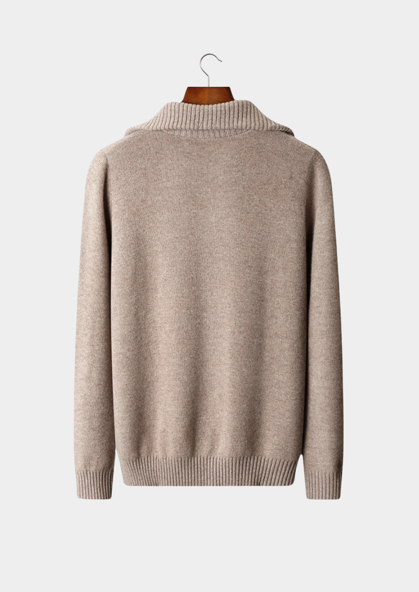 WOOL QUARTER ZIP SWEATER