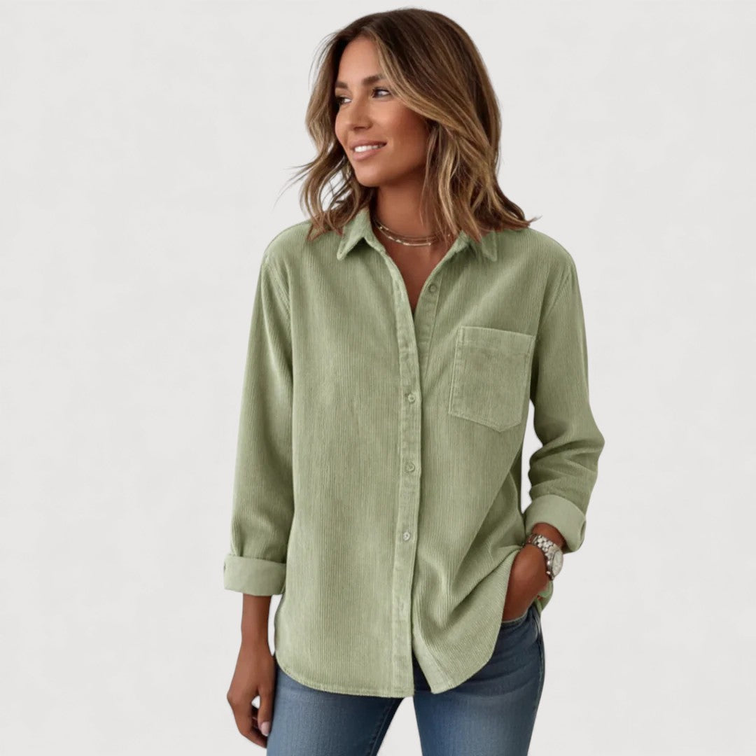 JADE – CORDUROY BUTTON SHIRT