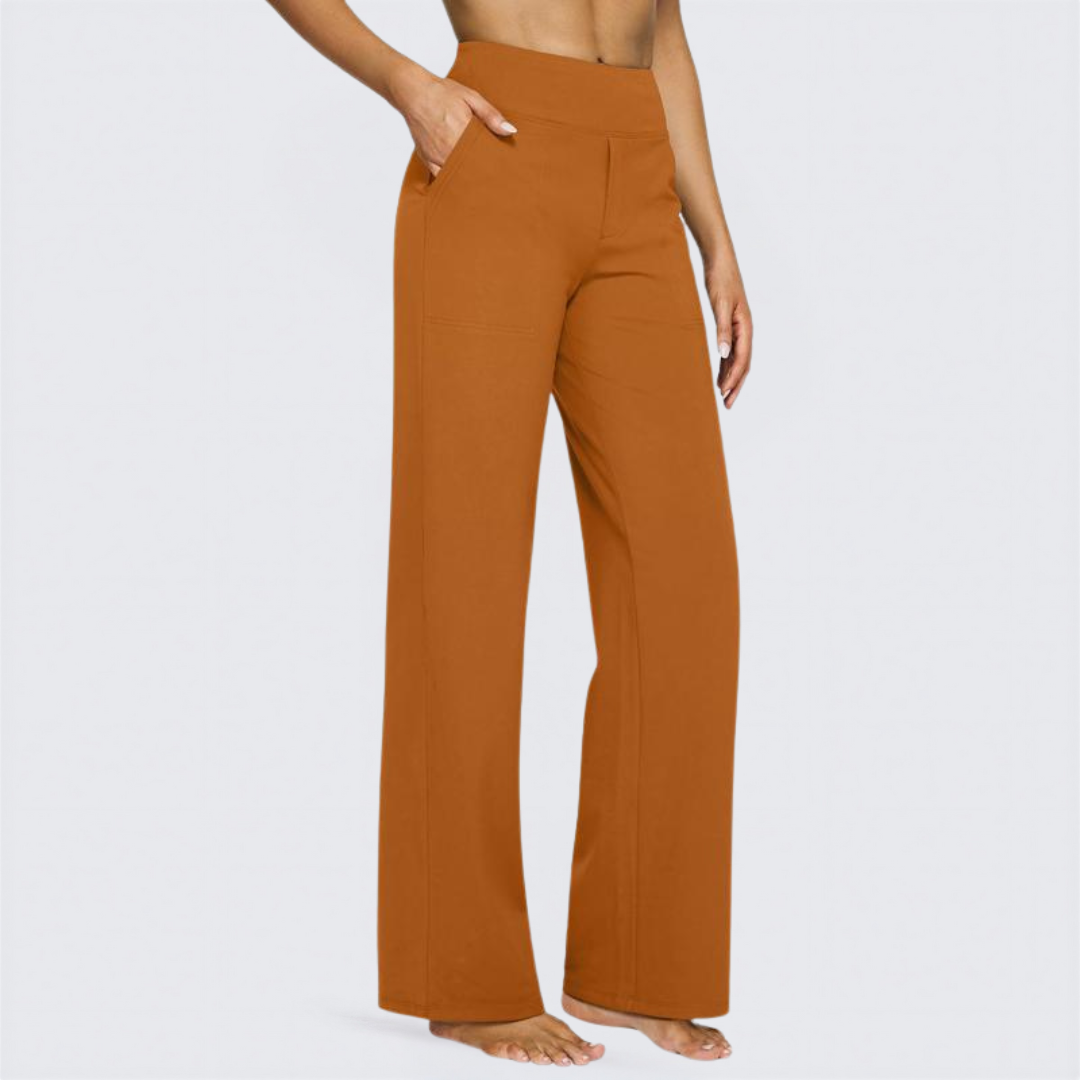 WHITNEY™ - Comfortable High-Waist Wide Leg Pants for Yoga and Outdoor Fun
